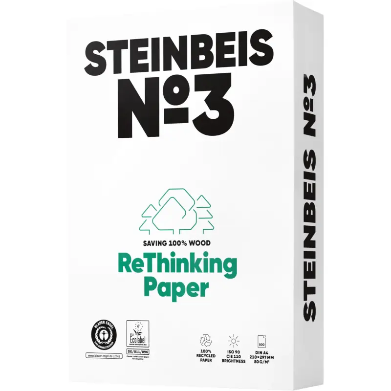 Steinbeis nr 3 Papier Recykling A 4 80 g 500 arkusz ISO 90