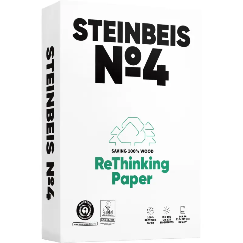 Steinbeis nr 4 Recyclingpapier A 4 80 g 500 arkusz ISO 100