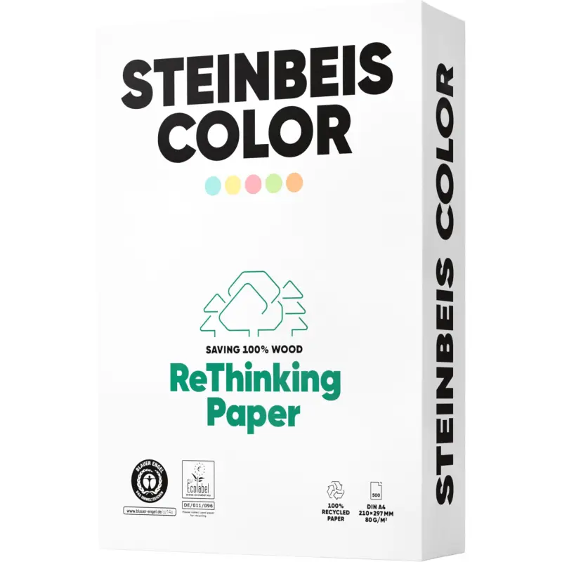 Steinbeis Magic Colour zielony Recyclingpapier A 4 80 g 500 Bl.
