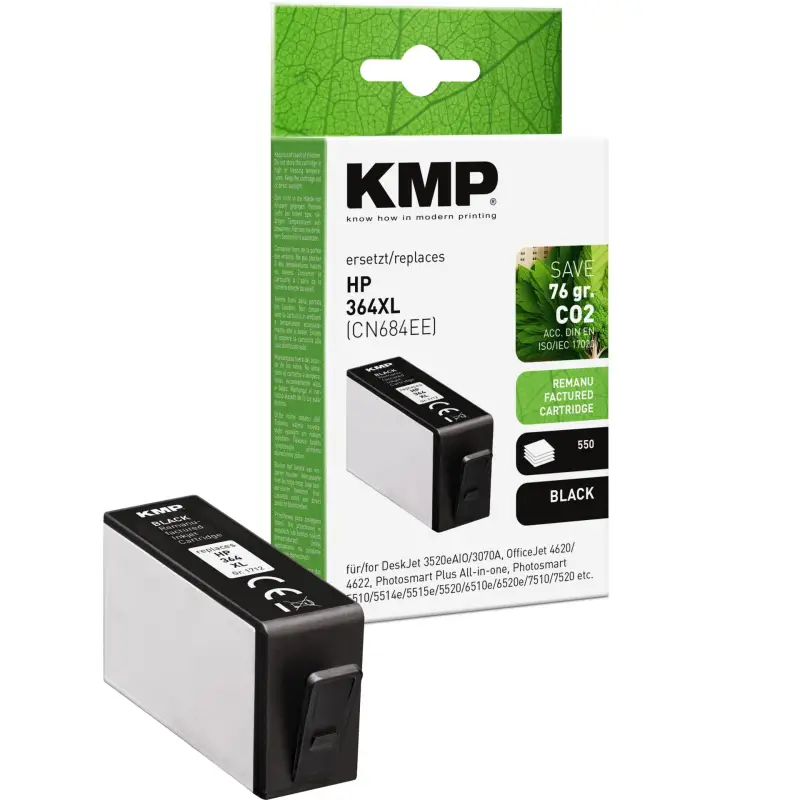 KMP ink cartridge black replaces HP CN 684 EE No. 364 XL