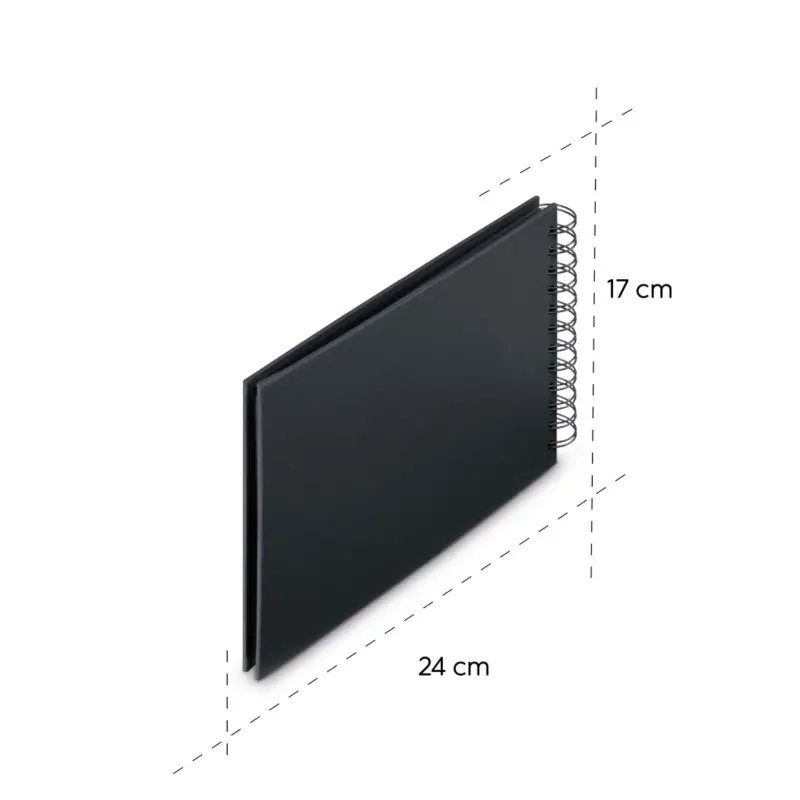 Hama  Fine Art  Spiral NewBlack 24x17 50 schwarze Seiten    9833