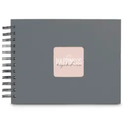 Hama  Fine Art  Spiral Steingrau 24x17 50 schwarze Seiten    9839