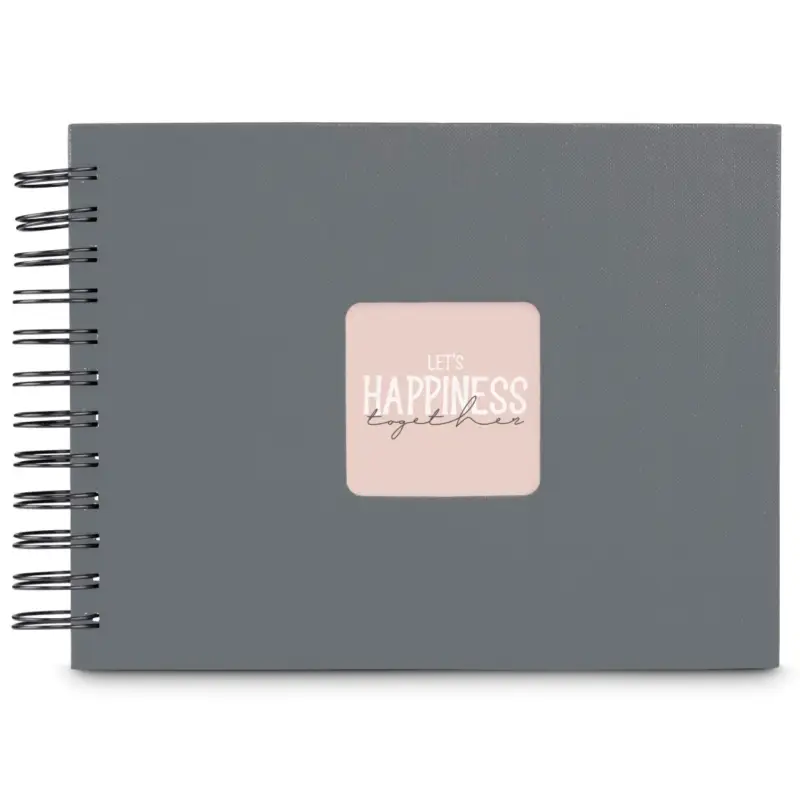 Hama  Fine Art  Spiral Steingrau 24x17 50 schwarze Seiten    9839