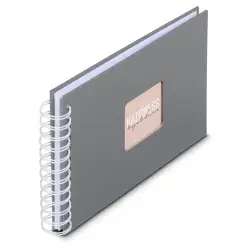 Hama  Fine Art  Spiral Steingrau 24x17 50 weiße Seiten    9836