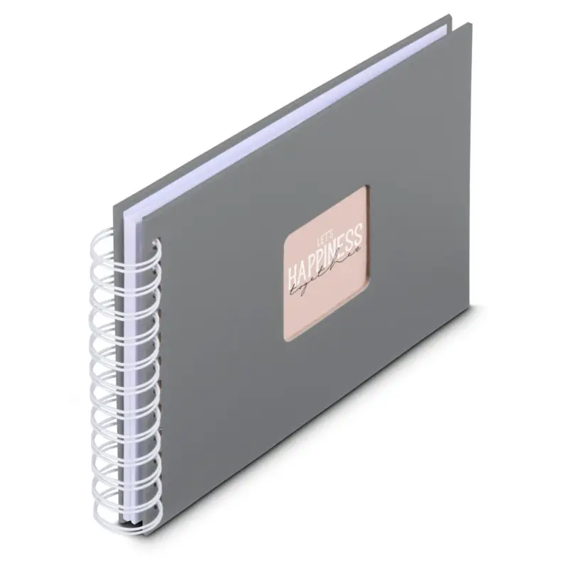 Hama  Fine Art  Spiral Steingrau 24x17 50 weiße Seiten    9836