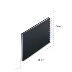 Hama  Fine Art  Spiral NewBlack 24x17 50 weiße Seiten    9830