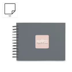 Hama  Fine Art  Spiral Steingrau 24x17 50 schwarze Seiten    9839