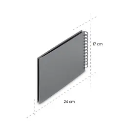 Hama  Fine Art  Spiral Steingrau 24x17 50 schwarze Seiten    9839