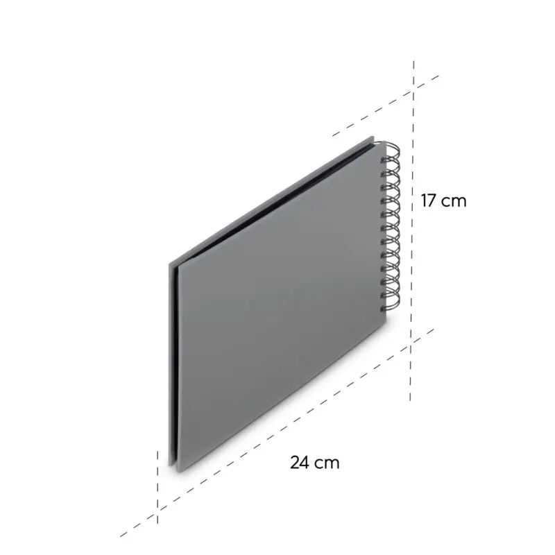 Hama  Fine Art  Spiral Steingrau 24x17 50 schwarze Seiten    9839