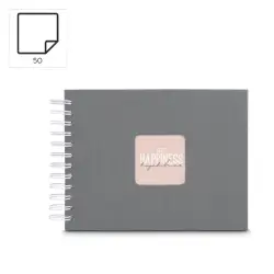 Hama  Fine Art  Spiral Steingrau 24x17 50 weiße Seiten    9836