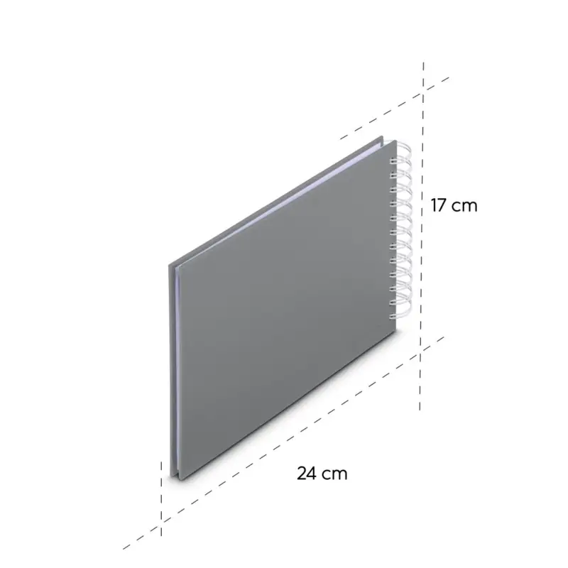 Hama  Fine Art  Spiral Steingrau 24x17 50 weiße Seiten    9836