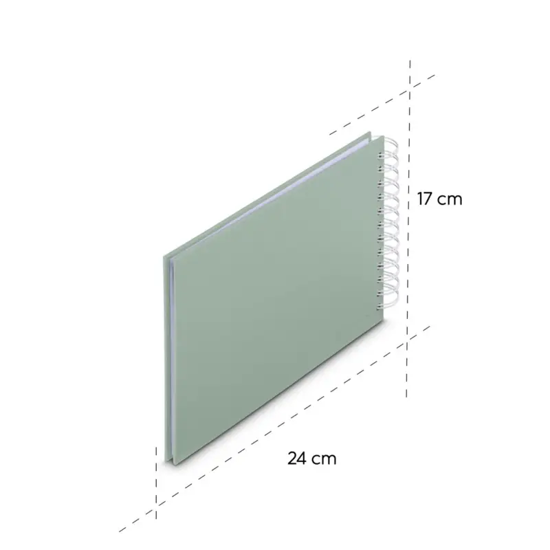 Hama  Fine Art  Spiral Salbei 24x17 50 weiße Seiten    9866