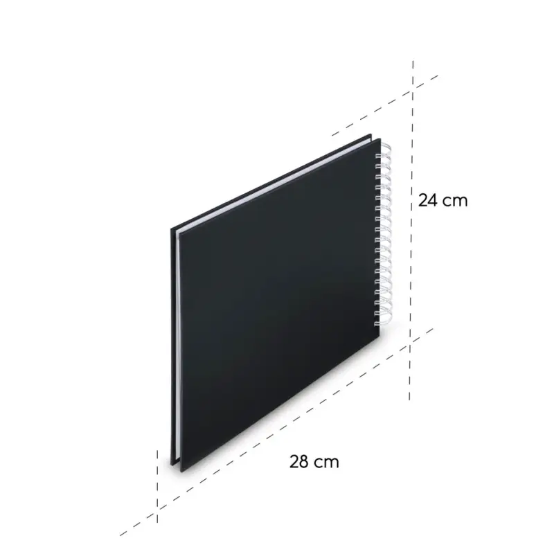 Hama  Fine Art  Spiral NewBlack 28x24 50 weiße Seiten    9831