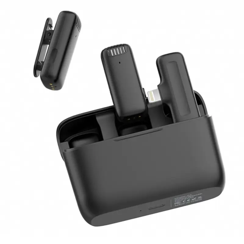 Bezprzewodowy zestaw mikrofonowy ULANZI J12 [iPhone/iPad] czarny