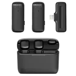 Bezprzewodowy zestaw mikrofonowy ULANZI J12 [iPhone/iPad] czarny