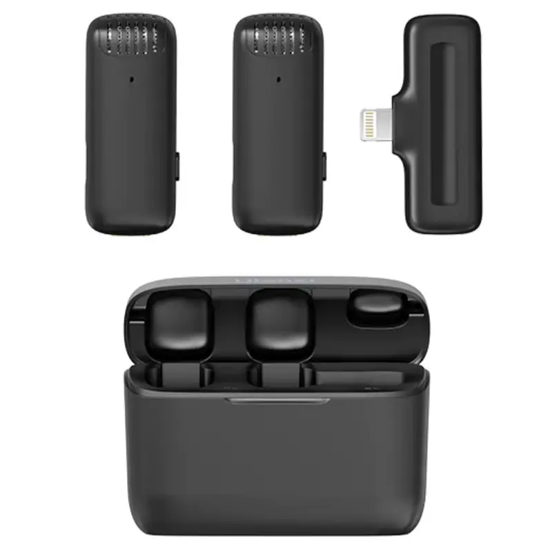 Bezprzewodowy zestaw mikrofonowy ULANZI J12 [iPhone/iPad] czarny