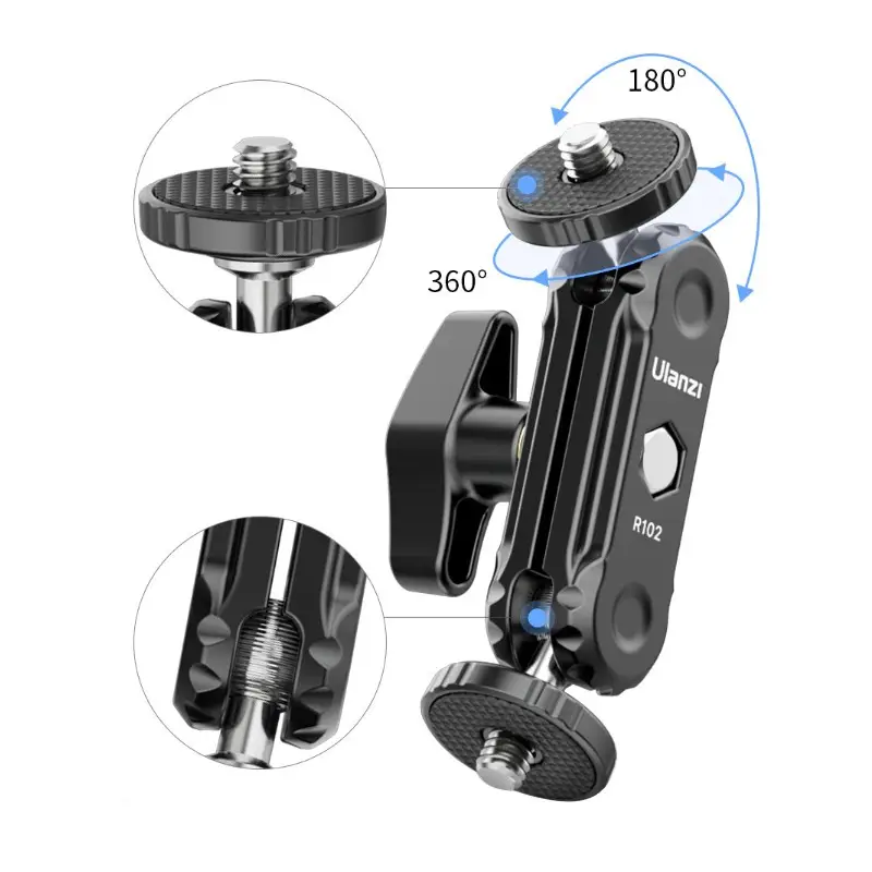 Uchwyt przegubowy magic arm Ulanzi R102 2x 1/4'' [9cm]
