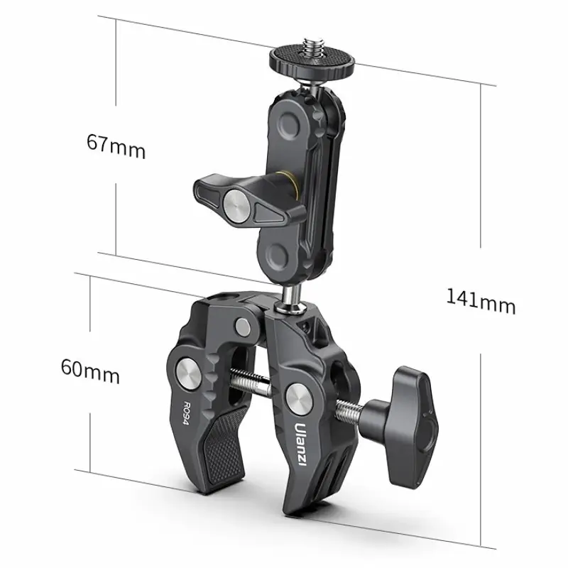 Uchwyt ULANZI R094 crab clamp z ramieniem magic arm 1/4'' [14cm]