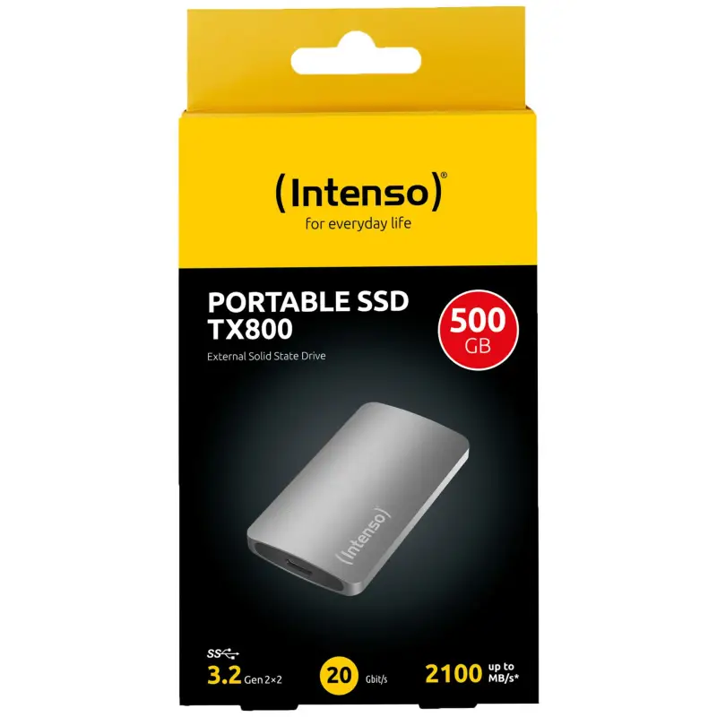 Intenso externe SSD TX800  500GB USB 3.2 USB-C 2100MBs Alu anthra