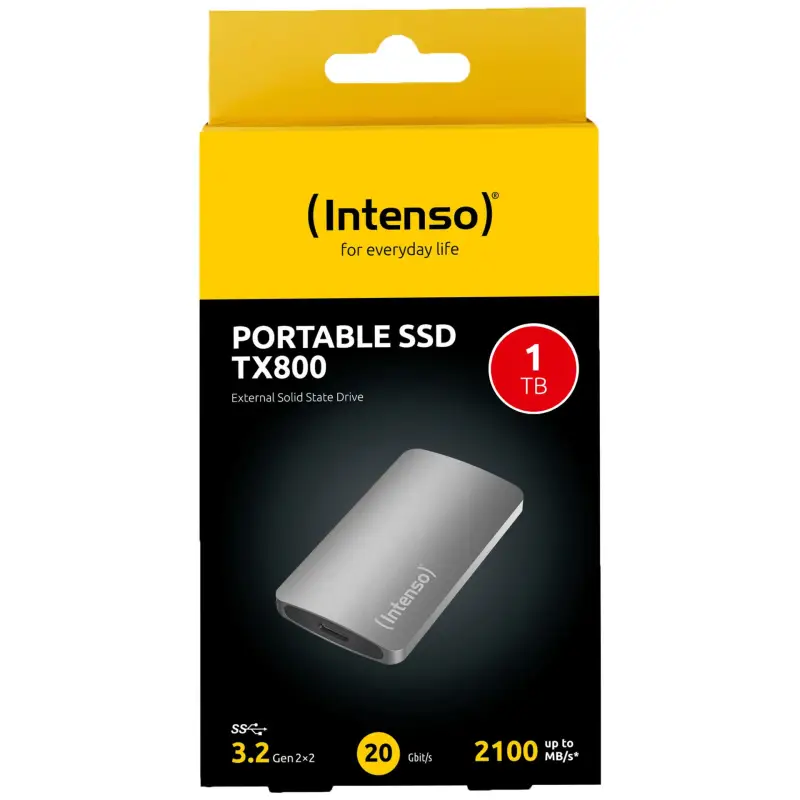 Intenso externe SSD TX800    1TB USB 3.2 USB-C 2100MBs Alu anthra