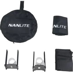 Nanlite Barndoor with eggcrate for Pavotube II 15C