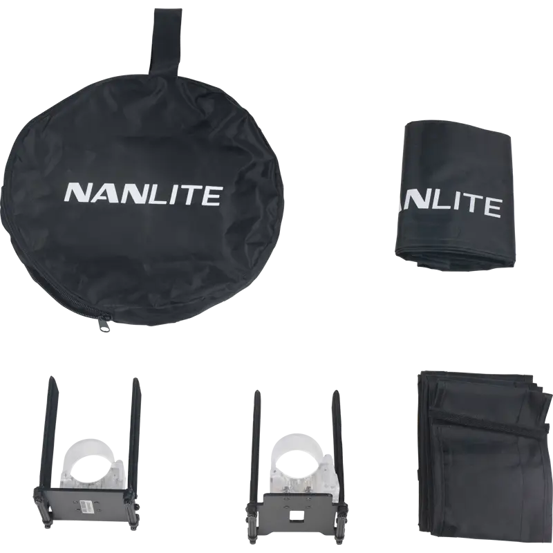 Nanlite Barndoor with eggcrate for Pavotube II 15C