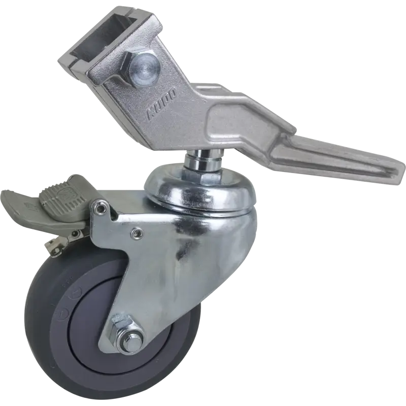 Kupo KC-100G 100mm Caster with Brake 30mm Square Adapter Set of Three