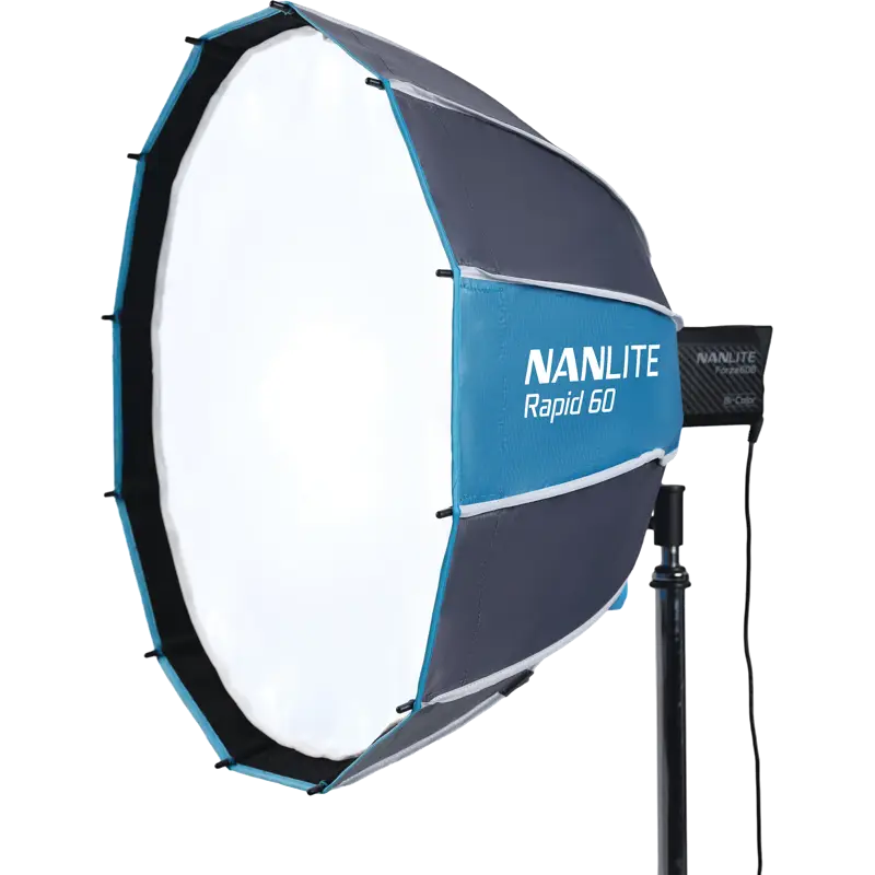 Nanlite Rapid 60 Parabolic Softbox SB-RP60 with Eggcrate for FM Mount