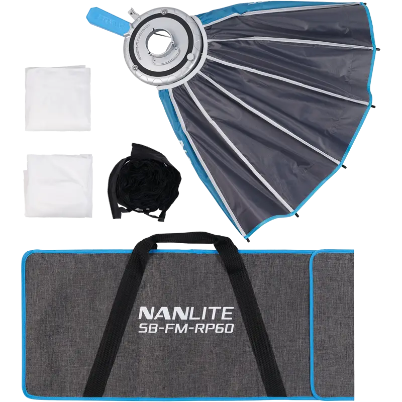Nanlite Rapid 60 Parabolic Softbox SB-RP60 with Eggcrate for FM Mount