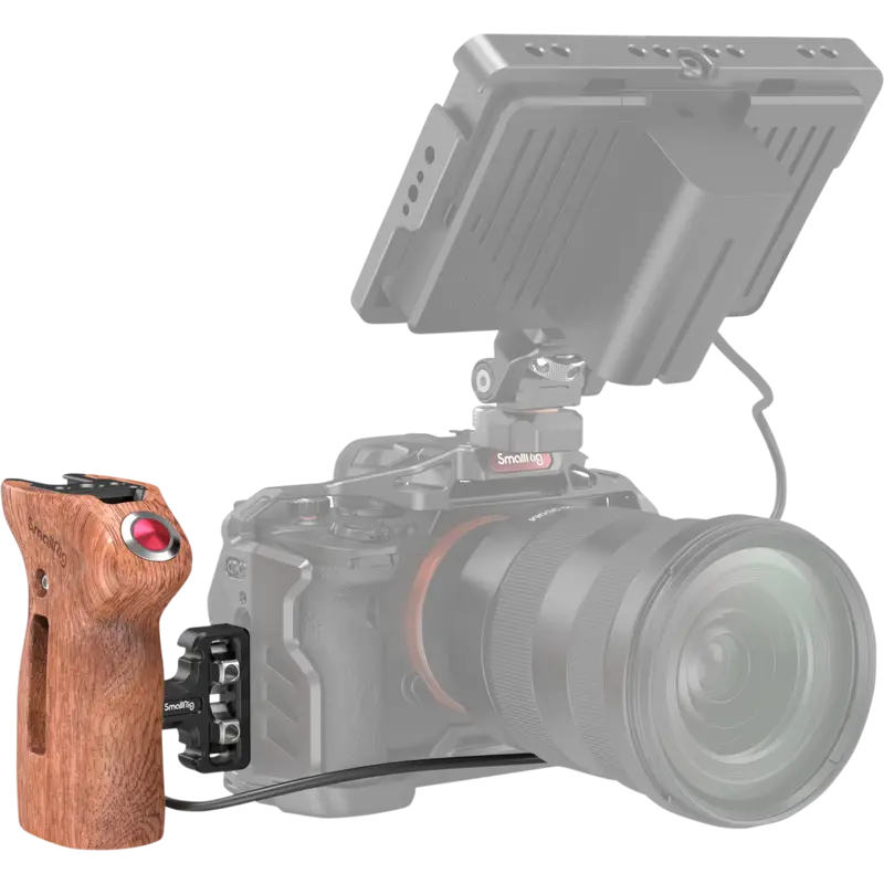 SmallRig 3323 Side Handle Wood with Start/Stop Remote Trigger