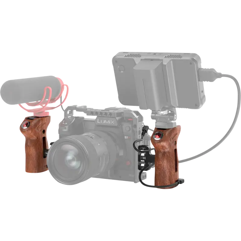 SmallRig 3323 Side Handle Wood with Start/Stop Remote Trigger