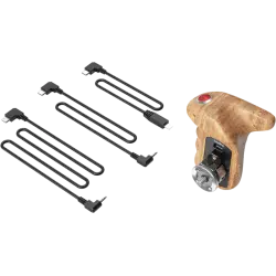 SmallRig 3324 Rosette Side Handle Wood with Record Start/Stop Remote Trigger