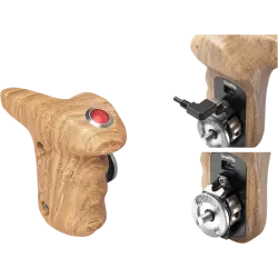 SmallRig 3324 Rosette Side Handle Wood with Record Start/Stop Remote Trigger