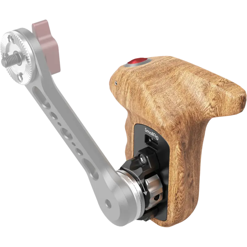 SmallRig 3324 Rosette Side Handle Wood with Record Start/Stop Remote Trigger