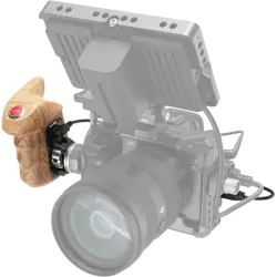 SmallRig 3324 Rosette Side Handle Wood with Record Start/Stop Remote Trigger