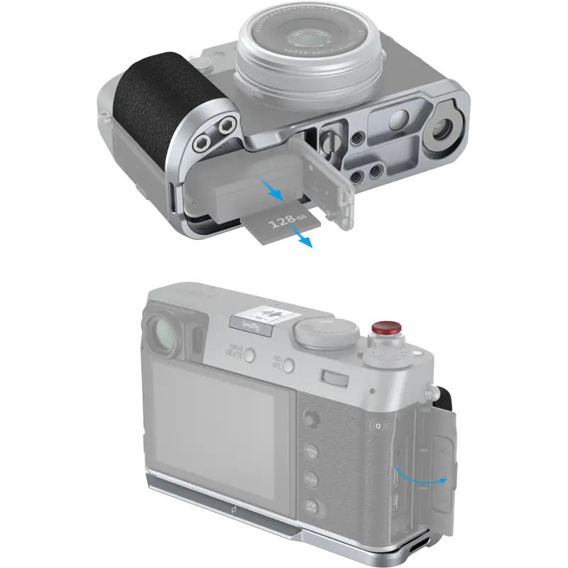 SmallRig 4555 L-Shape Grip for Fujifilm X100VI / X100V Silver