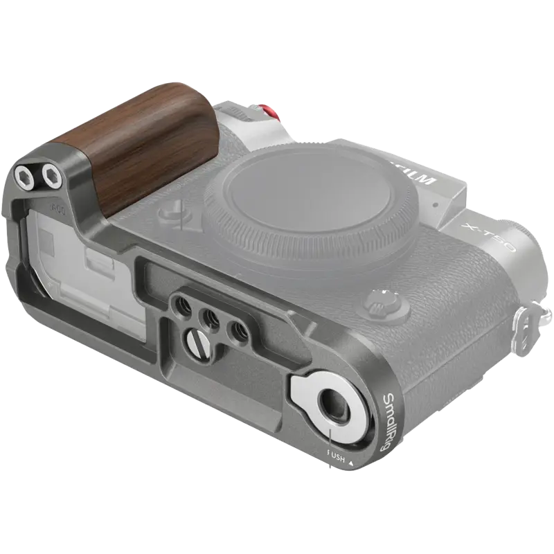 SmallRig 4736 Wooden L-Shape Grip for Fujifilm X-T50 Charcoal Silver