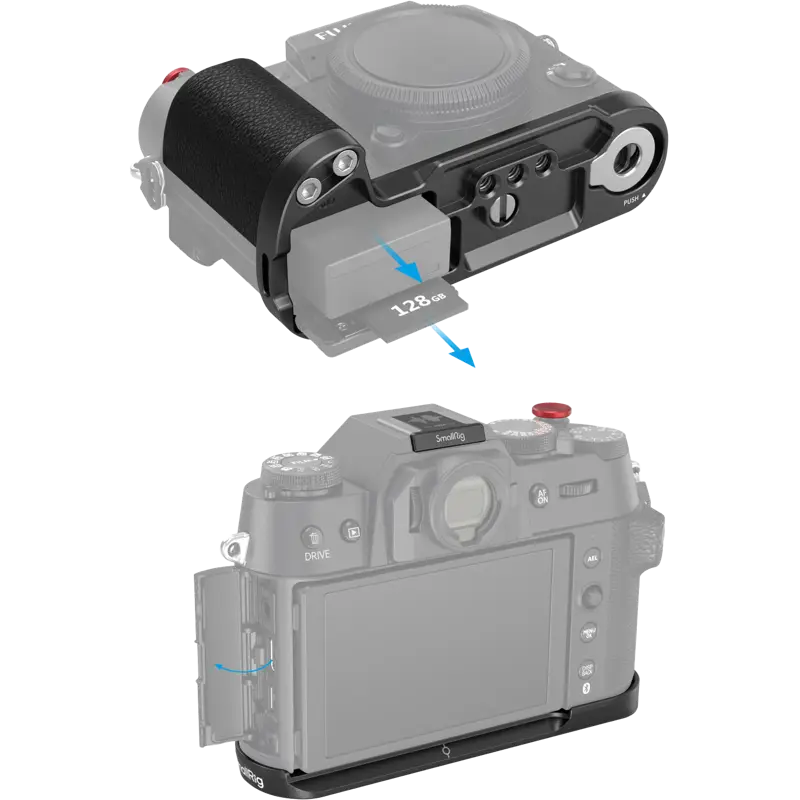 SmallRig 4783 Silicone L-Shape Handle for Fujifilm X-T50 Black