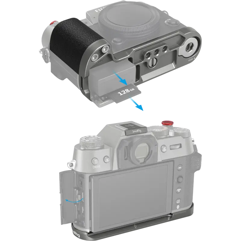 SmallRig 4712 Silicone L-Shape Handle for Fujifilm X-T50 Charcoal Silver