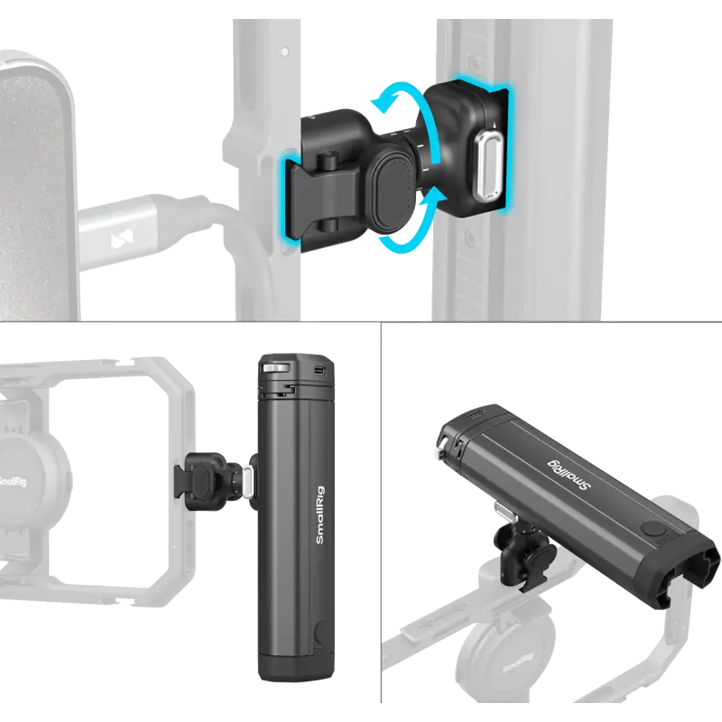 SmallRig 4841 Rotatable Bilateral Quick Release Side Handle with Wireless Control/M.2 SSD Enclosure