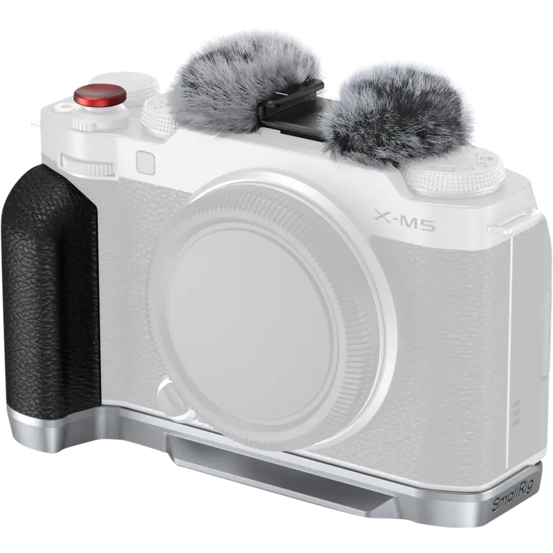 SmallRig 4875 L-Shape Mount Plate with Silicone Handle for FUJIFILM X-M5 Sliver