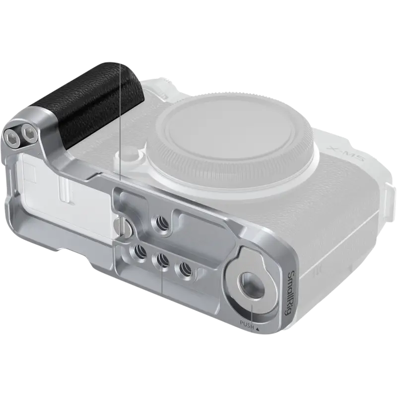 SmallRig 4875 L-Shape Mount Plate with Silicone Handle for FUJIFILM X-M5 Sliver