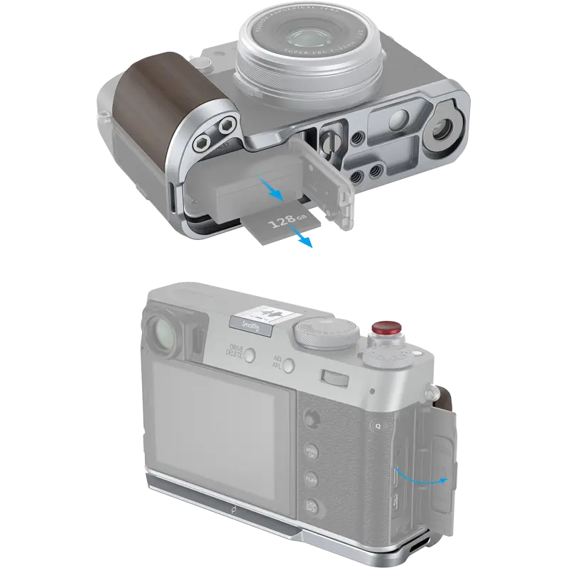 SmallRig 4804 Wooden L-Shape Grip for FUJIFILM X100VI / X100V Sliver