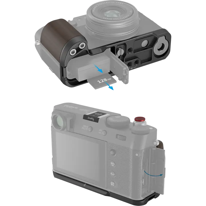 SmallRig 4805 Wooden L-Shape Grip for FUJIFILM X100VI / X100V Black