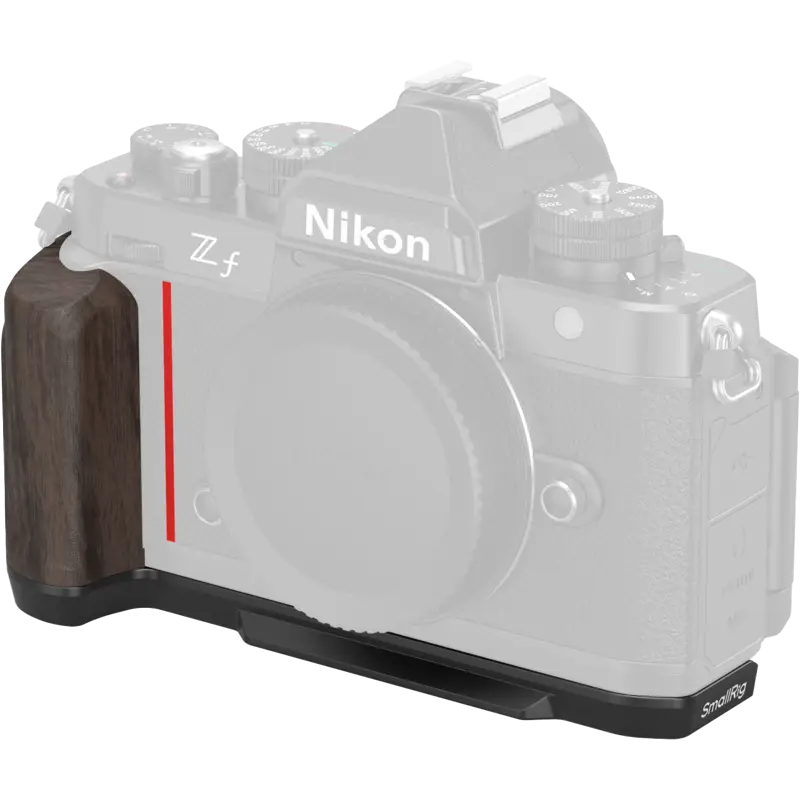 SmallRig 4801 L-Shape Mount Plate with Wooden Handle for Nikon Z f