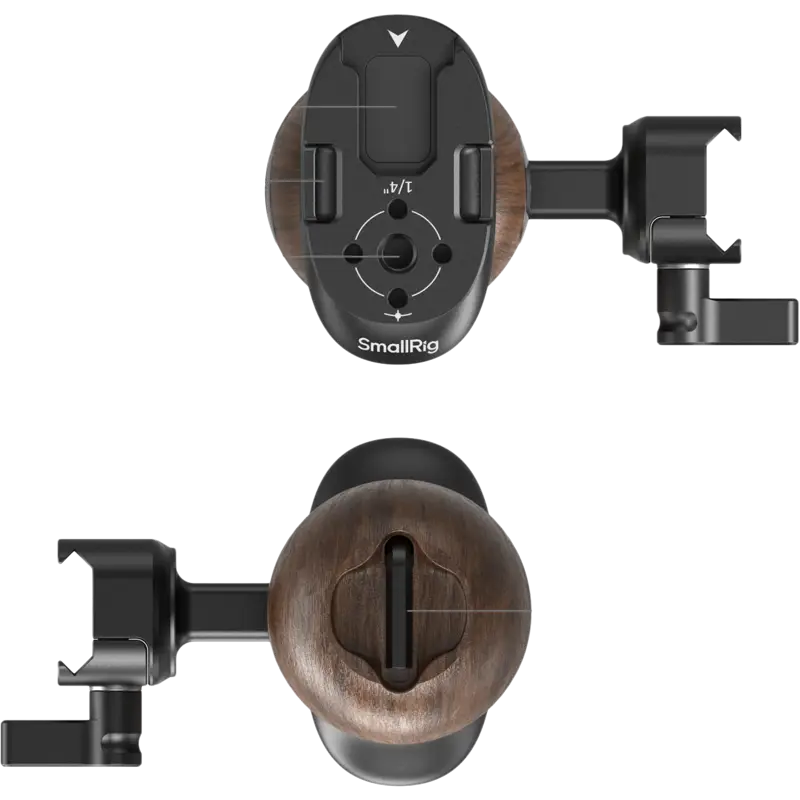 SmallRig 5239 Wooden Side Handle with NATO Clamp