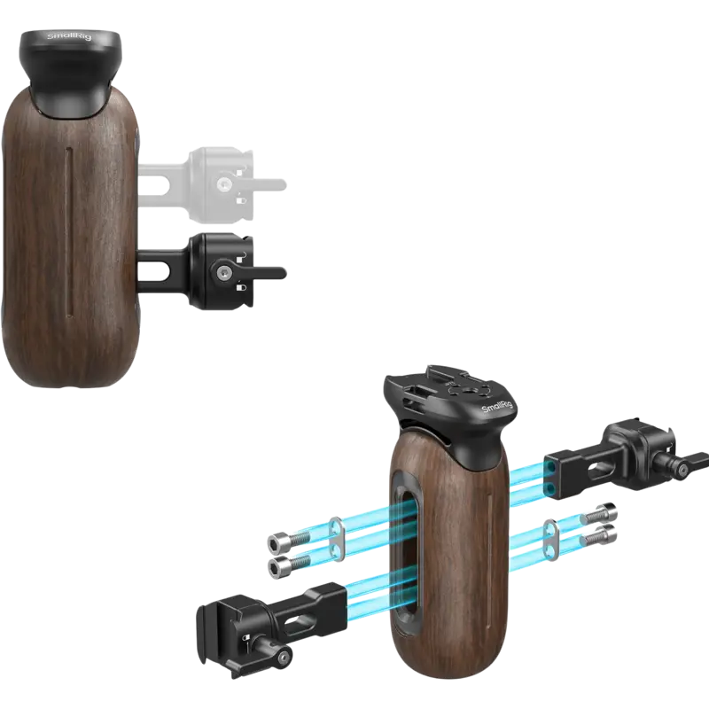 SmallRig 5239 Wooden Side Handle with NATO Clamp
