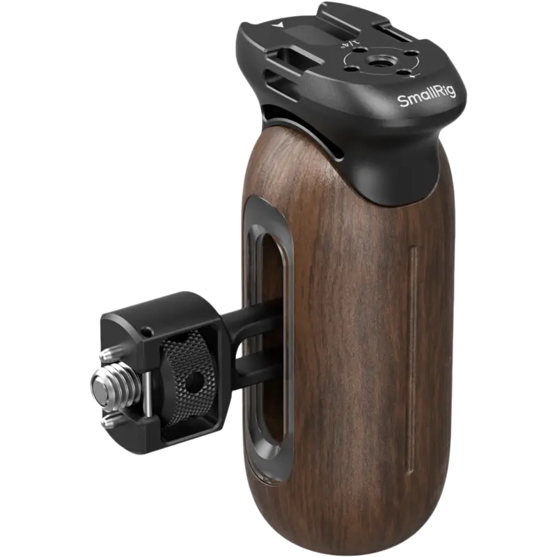 SmallRig 5238 Wooden Side Handle with 1/4"-20 & 3/8''-16 ARRI Locating Screws