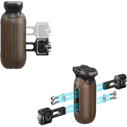 SmallRig 5238 Wooden Side Handle with 1/4"-20 & 3/8''-16 ARRI Locating Screws