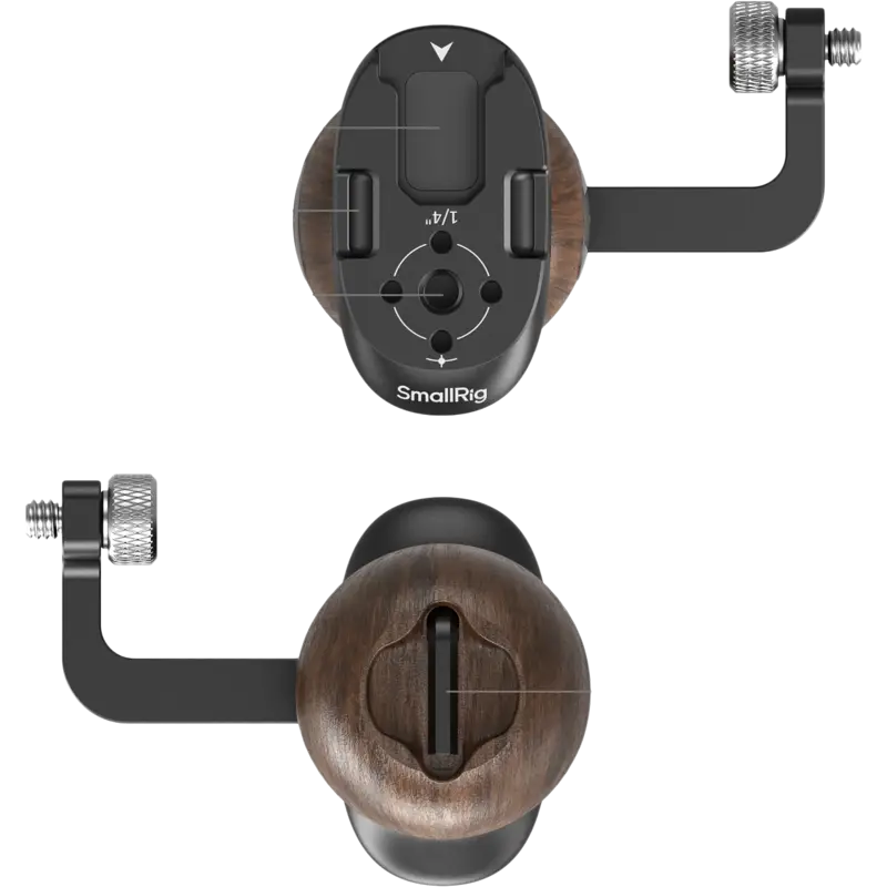 SmallRig 5237 Wooden Side Handle with 1/4"-20 Screw